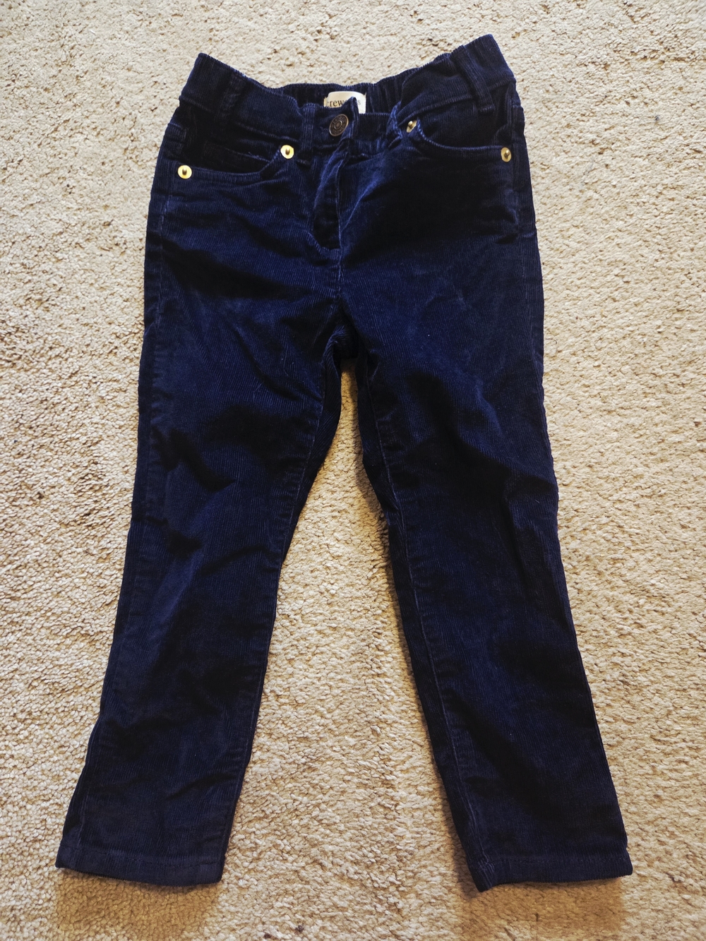 Crewcuts Girls Navy Corduroy Pants, Size 4